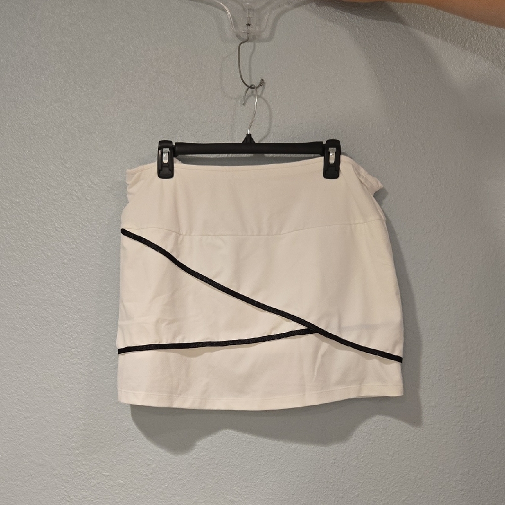 White Skirt with Black Accents